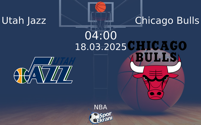 18 Mart 2025 Utah Jazz vs Chicago Bulls maçı Hangi Kanalda Saat Kaçta Yayınlanacak? 18 Mart 2025 Utah Jazz vs Chicago Bulls maçı Hangi Kanalda Saat Kaçta Yayınlanacak?
