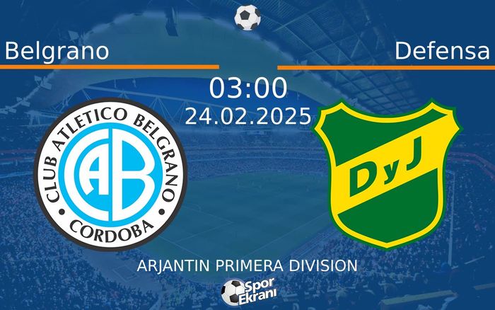 24 Şubat 2025 Belgrano vs Defensa maçı Hangi Kanalda Saat Kaçta Yayınlanacak? 24 Şubat 2025 Belgrano vs Defensa maçı Hangi Kanalda Saat Kaçta Yayınlanacak?