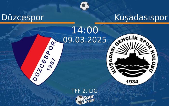 09 Mart 2025 Düzcespor vs Kuşadasıspor maçı Hangi Kanalda Saat Kaçta Yayınlanacak? 09 Mart 2025 Düzcespor vs Kuşadasıspor maçı Hangi Kanalda Saat Kaçta Yayınlanacak?