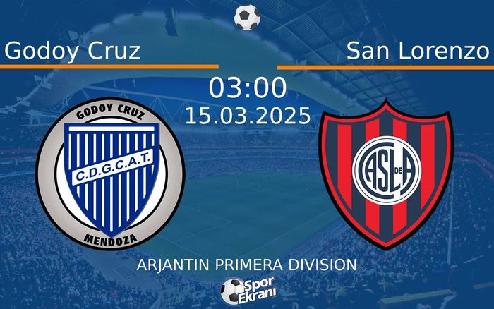 15 Mart 2025 Godoy Cruz vs San Lorenzo maçı Hangi Kanalda Saat Kaçta Yayınlanacak? 15 Mart 2025 Godoy Cruz vs San Lorenzo maçı Hangi Kanalda Saat Kaçta Yayınlanacak?
