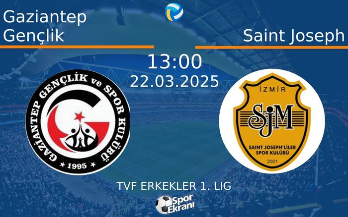 22 Mart 2025 Gaziantep Gençlik vs Saint Joseph maçı Hangi Kanalda Saat Kaçta Yayınlanacak? 22 Mart 2025 Gaziantep Gençlik vs Saint Joseph maçı Hangi Kanalda Saat Kaçta Yayınlanacak?