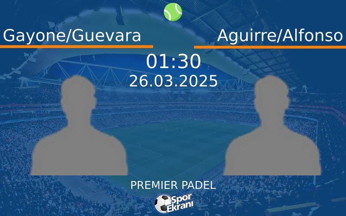 26 Mart 2025 Gayone/Guevara vs Aguirre/Alfonso maçı Hangi Kanalda Saat Kaçta Yayınlanacak?