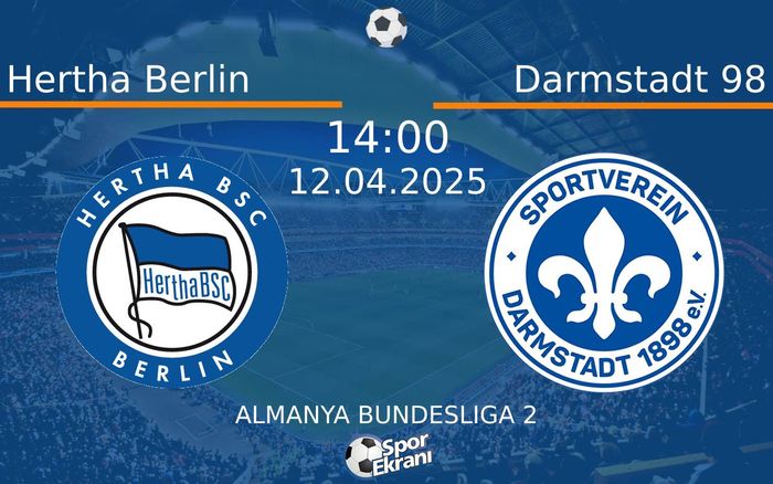 12 Nisan 2025 Hertha Berlin vs Darmstadt 98 maçı Hangi Kanalda Saat Kaçta Yayınlanacak? 12 Nisan 2025 Hertha Berlin vs Darmstadt 98 maçı Hangi Kanalda Saat Kaçta Yayınlanacak?
