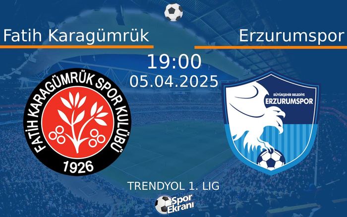 05 Nisan 2025 Fatih Karagümrük vs Erzurumspor maçı Hangi Kanalda Saat Kaçta Yayınlanacak? 05 Nisan 2025 Fatih Karagümrük vs Erzurumspor maçı Hangi Kanalda Saat Kaçta Yayınlanacak?