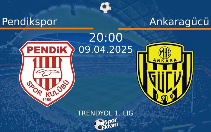 09 Nisan 2025 Pendikspor vs Ankaragücü maçı Hangi Kanalda Saat Kaçta Yayınlanacak? 09 Nisan 2025 Pendikspor vs Ankaragücü maçı Hangi Kanalda Saat Kaçta Yayınlanacak?