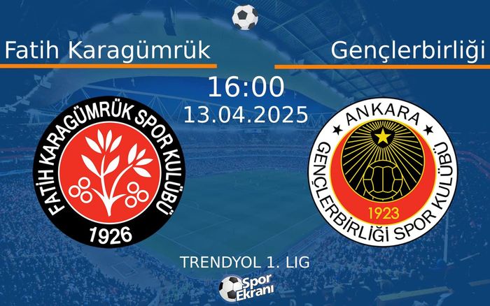 13 Nisan 2025 Fatih Karagümrük vs Gençlerbirliği maçı Hangi Kanalda Saat Kaçta Yayınlanacak? 13 Nisan 2025 Fatih Karagümrük vs Gençlerbirliği maçı Hangi Kanalda Saat Kaçta Yayınlanacak?