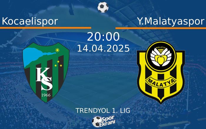 14 Nisan 2025 Kocaelispor vs Y.Malatyaspor maçı Hangi Kanalda Saat Kaçta Yayınlanacak? 14 Nisan 2025 Kocaelispor vs Y.Malatyaspor maçı Hangi Kanalda Saat Kaçta Yayınlanacak?