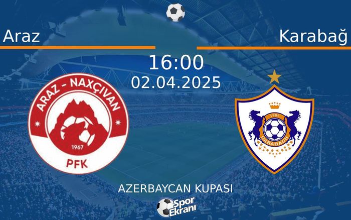 02 Nisan 2025 Araz vs Karabağ maçı Hangi Kanalda Saat Kaçta Yayınlanacak? 02 Nisan 2025 Araz vs Karabağ maçı Hangi Kanalda Saat Kaçta Yayınlanacak?