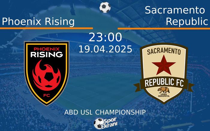 19 Nisan 2025 Phoenix Rising vs Sacramento Republic maçı Hangi Kanalda Saat Kaçta Yayınlanacak? 19 Nisan 2025 Phoenix Rising vs Sacramento Republic maçı Hangi Kanalda Saat Kaçta Yayınlanacak?