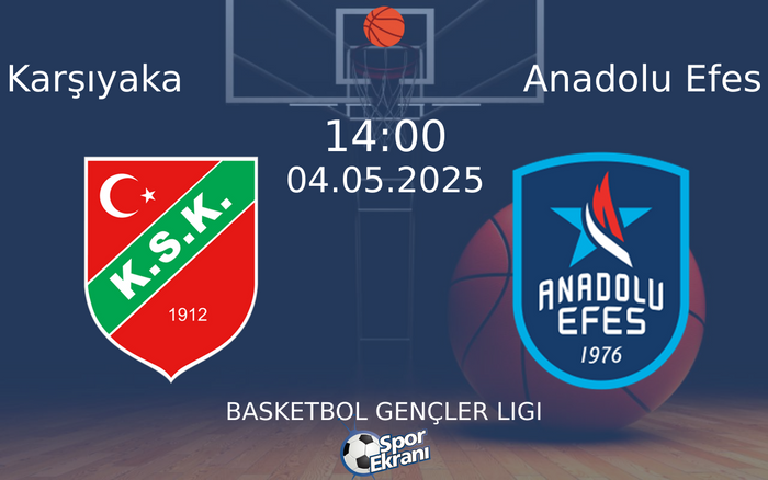 04 Mayıs 2025 Karşıyaka vs Anadolu Efes maçı Hangi Kanalda Saat Kaçta Yayınlanacak? 04 Mayıs 2025 Karşıyaka vs Anadolu Efes maçı Hangi Kanalda Saat Kaçta Yayınlanacak?