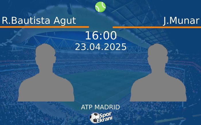 23 Nisan 2025 R.Bautista Agut vs J.Munar maçı Hangi Kanalda Saat Kaçta Yayınlanacak? 23 Nisan 2025 R.Bautista Agut vs J.Munar maçı Hangi Kanalda Saat Kaçta Yayınlanacak?