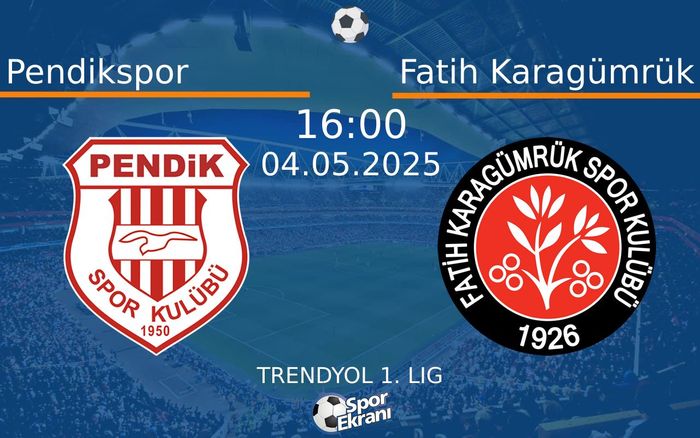 04 Mayıs 2025 Pendikspor vs Fatih Karagümrük maçı Hangi Kanalda Saat Kaçta Yayınlanacak? 04 Mayıs 2025 Pendikspor vs Fatih Karagümrük maçı Hangi Kanalda Saat Kaçta Yayınlanacak?