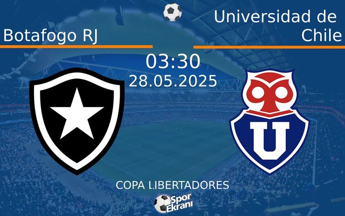 28 Mayıs 2025 Botafogo RJ vs Universidad de Chile maçı Hangi Kanalda Saat Kaçta Yayınlanacak? 28 Mayıs 2025 Botafogo RJ vs Universidad de Chile maçı Hangi Kanalda Saat Kaçta Yayınlanacak?