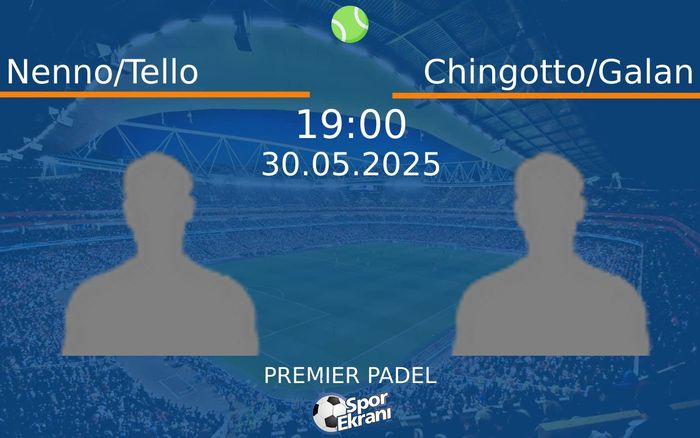 30 Mayıs 2025 Nenno/Tello vs Chingotto/Galan maçı Hangi Kanalda Saat Kaçta Yayınlanacak? 30 Mayıs 2025 Nenno/Tello vs Chingotto/Galan maçı Hangi Kanalda Saat Kaçta Yayınlanacak?