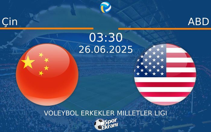 26 Haziran 2025 Çin vs ABD maçı Hangi Kanalda Saat Kaçta Yayınlanacak? 26 Haziran 2025 Çin vs ABD maçı Hangi Kanalda Saat Kaçta Yayınlanacak?