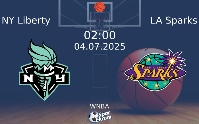 04 Temmuz 2025 NY Liberty vs LA Sparks maçı Hangi Kanalda Saat Kaçta Yayınlanacak? 04 Temmuz 2025 NY Liberty vs LA Sparks maçı Hangi Kanalda Saat Kaçta Yayınlanacak?