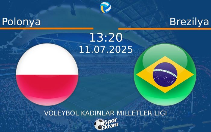 11 Temmuz 2025 Polonya vs Brezilya maçı Hangi Kanalda Saat Kaçta Yayınlanacak? 11 Temmuz 2025 Polonya vs Brezilya maçı Hangi Kanalda Saat Kaçta Yayınlanacak?