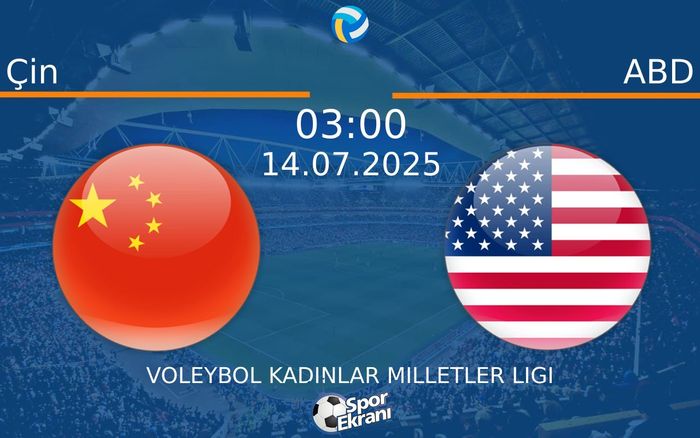 14 Temmuz 2025 Çin vs ABD maçı Hangi Kanalda Saat Kaçta Yayınlanacak? 14 Temmuz 2025 Çin vs ABD maçı Hangi Kanalda Saat Kaçta Yayınlanacak?