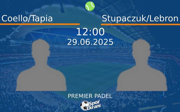 29 Haziran 2025 Coello/Tapia vs Stupaczuk/Lebron maçı Hangi Kanalda Saat Kaçta Yayınlanacak?