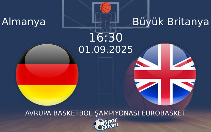 01 Eylül 2025 Almanya vs Büyük Britanya maçı Hangi Kanalda Saat Kaçta Yayınlanacak?