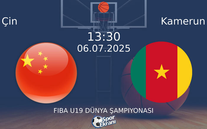 06 Temmuz 2025 Çin vs Kamerun maçı Hangi Kanalda Saat Kaçta Yayınlanacak? 06 Temmuz 2025 Çin vs Kamerun maçı Hangi Kanalda Saat Kaçta Yayınlanacak?