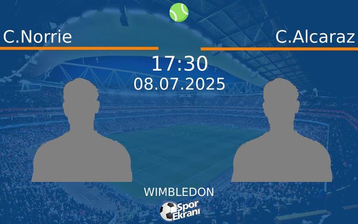 08 Temmuz 2025 C.Norrie vs C.Alcaraz maçı Hangi Kanalda Saat Kaçta Yayınlanacak? 08 Temmuz 2025 C.Norrie vs C.Alcaraz maçı Hangi Kanalda Saat Kaçta Yayınlanacak?