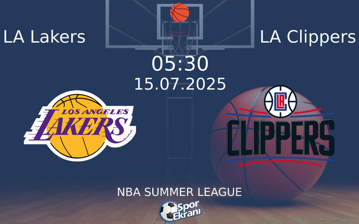 15 Temmuz 2025 LA Lakers vs LA Clippers maçı Hangi Kanalda Saat Kaçta Yayınlanacak? 15 Temmuz 2025 LA Lakers vs LA Clippers maçı Hangi Kanalda Saat Kaçta Yayınlanacak?