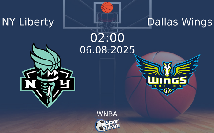 06 Ağustos 2025 NY Liberty vs Dallas Wings maçı Hangi Kanalda Saat Kaçta Yayınlanacak? 06 Ağustos 2025 NY Liberty vs Dallas Wings maçı Hangi Kanalda Saat Kaçta Yayınlanacak?