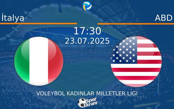 23 Temmuz 2025 İtalya vs ABD maçı Hangi Kanalda Saat Kaçta Yayınlanacak? 23 Temmuz 2025 İtalya vs ABD maçı Hangi Kanalda Saat Kaçta Yayınlanacak?