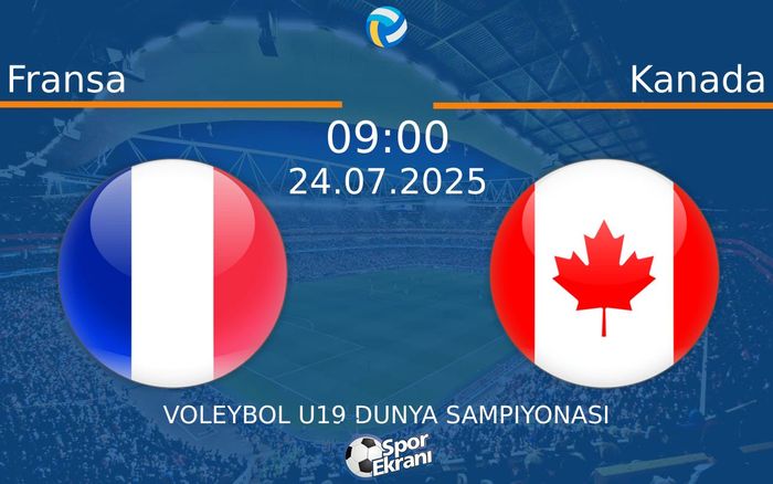 24 Temmuz 2025 Fransa vs Kanada maçı Hangi Kanalda Saat Kaçta Yayınlanacak? 24 Temmuz 2025 Fransa vs Kanada maçı Hangi Kanalda Saat Kaçta Yayınlanacak?