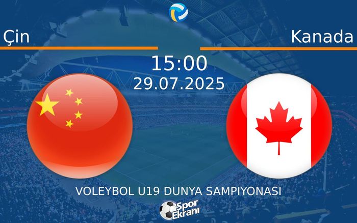 29 Temmuz 2025 Çin vs Kanada maçı Hangi Kanalda Saat Kaçta Yayınlanacak?