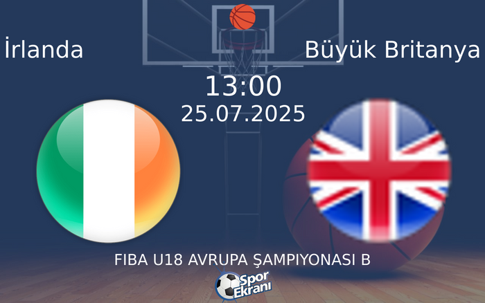 25 Temmuz 2025 İrlanda vs Büyük Britanya maçı Hangi Kanalda Saat Kaçta Yayınlanacak?