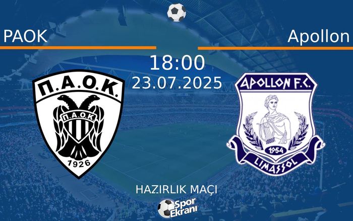 23 Temmuz 2025 PAOK vs Apollon maçı Hangi Kanalda Saat Kaçta Yayınlanacak? 23 Temmuz 2025 PAOK vs Apollon maçı Hangi Kanalda Saat Kaçta Yayınlanacak?