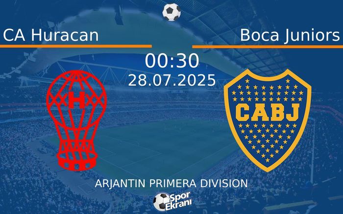 28 Temmuz 2025 CA Huracan vs Boca Juniors maçı Hangi Kanalda Saat Kaçta Yayınlanacak? 28 Temmuz 2025 CA Huracan vs Boca Juniors maçı Hangi Kanalda Saat Kaçta Yayınlanacak?