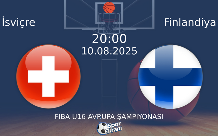10 Ağustos 2025 İsviçre vs Finlandiya maçı Hangi Kanalda Saat Kaçta Yayınlanacak? 10 Ağustos 2025 İsviçre vs Finlandiya maçı Hangi Kanalda Saat Kaçta Yayınlanacak?