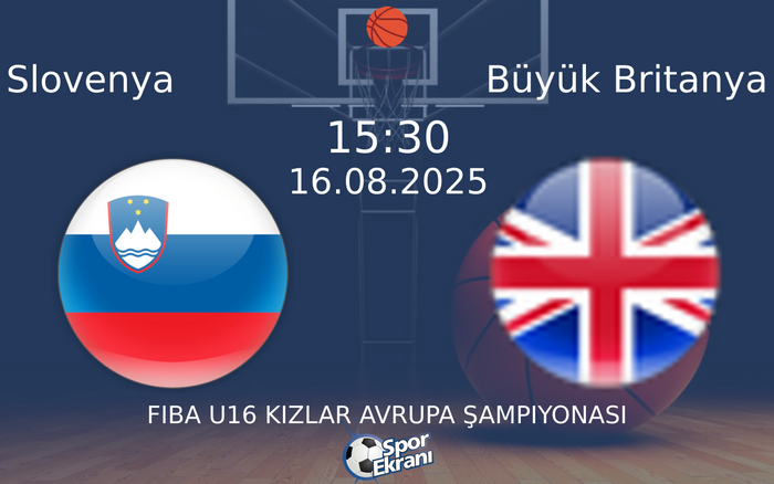 16 Ağustos 2025 Slovenya vs Büyük Britanya maçı Hangi Kanalda Saat Kaçta Yayınlanacak?