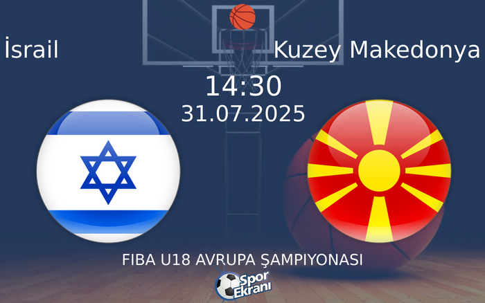31 Temmuz 2025 İsrail vs Kuzey Makedonya maçı Hangi Kanalda Saat Kaçta Yayınlanacak? 31 Temmuz 2025 İsrail vs Kuzey Makedonya maçı Hangi Kanalda Saat Kaçta Yayınlanacak?