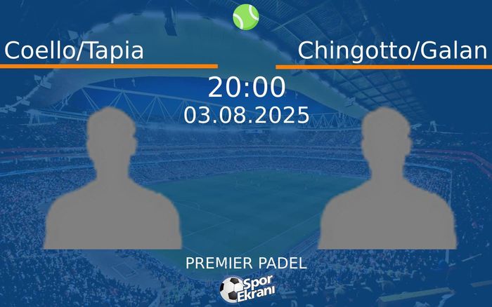 03 Ağustos 2025 Coello/Tapia vs Chingotto/Galan maçı Hangi Kanalda Saat Kaçta Yayınlanacak?