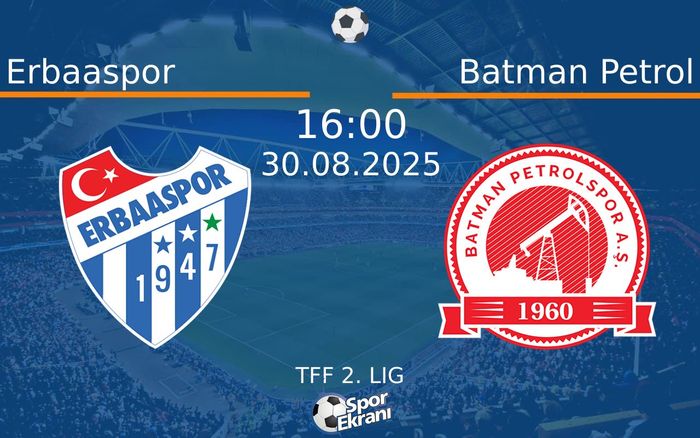 30 Ağustos 2025 Erbaaspor vs Batman Petrol maçı Hangi Kanalda Saat Kaçta Yayınlanacak? 30 Ağustos 2025 Erbaaspor vs Batman Petrol maçı Hangi Kanalda Saat Kaçta Yayınlanacak?
