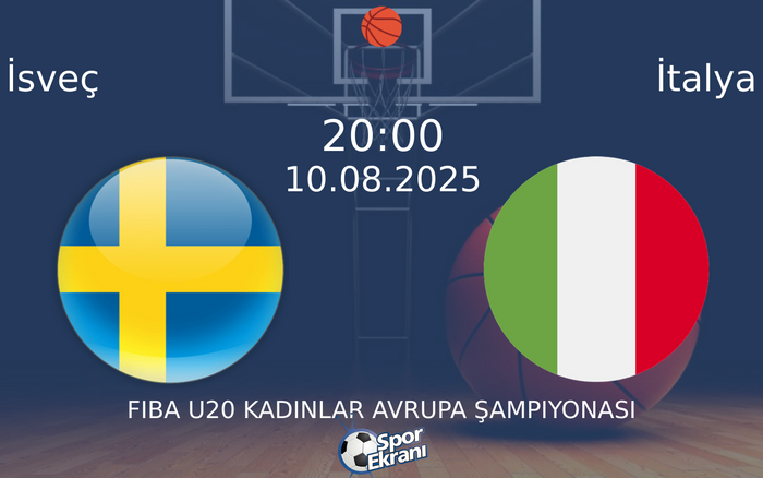 10 Ağustos 2025 İsveç vs İtalya maçı Hangi Kanalda Saat Kaçta Yayınlanacak? 10 Ağustos 2025 İsveç vs İtalya maçı Hangi Kanalda Saat Kaçta Yayınlanacak?