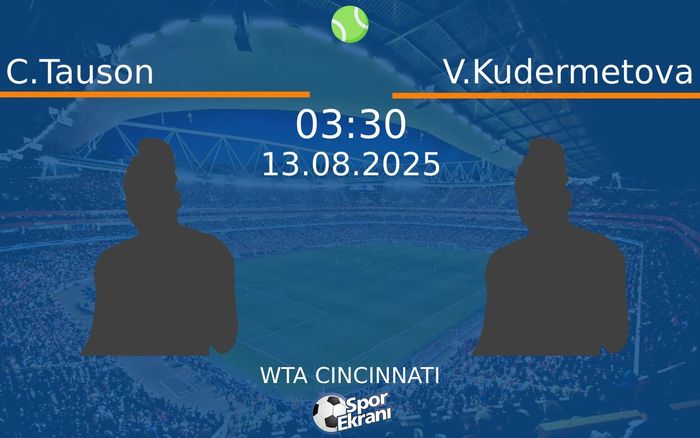 13 Ağustos 2025 C.Tauson vs V.Kudermetova maçı Hangi Kanalda Saat Kaçta Yayınlanacak?