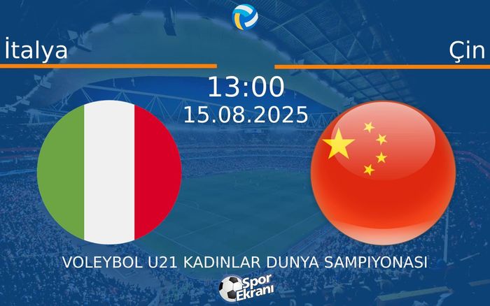 15 Ağustos 2025 İtalya vs Çin maçı Hangi Kanalda Saat Kaçta Yayınlanacak?