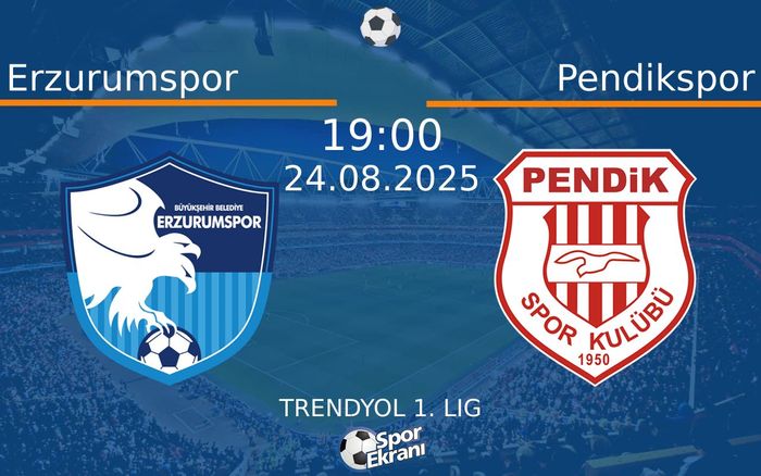 24 Ağustos 2025 Erzurumspor vs Pendikspor maçı Hangi Kanalda Saat Kaçta Yayınlanacak?