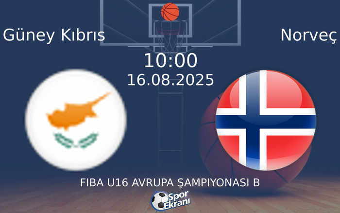 16 Ağustos 2025 Güney Kıbrıs vs Norveç maçı Hangi Kanalda Saat Kaçta Yayınlanacak? 16 Ağustos 2025 Güney Kıbrıs vs Norveç maçı Hangi Kanalda Saat Kaçta Yayınlanacak?