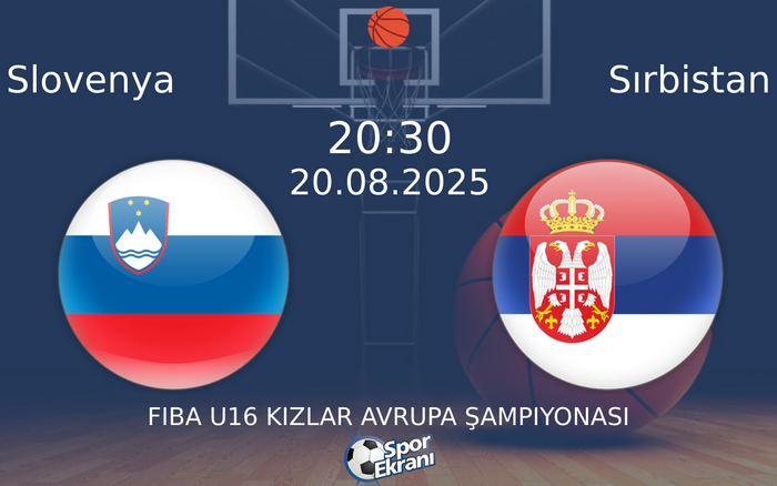 20 Ağustos 2025 Slovenya vs Sırbistan maçı Hangi Kanalda Saat Kaçta Yayınlanacak?