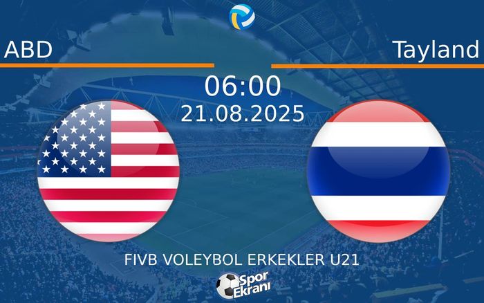 21 Ağustos 2025 ABD vs Tayland maçı Hangi Kanalda Saat Kaçta Yayınlanacak? 21 Ağustos 2025 ABD vs Tayland maçı Hangi Kanalda Saat Kaçta Yayınlanacak?