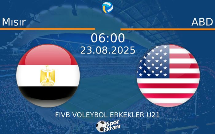 23 Ağustos 2025 Mısır vs ABD maçı Hangi Kanalda Saat Kaçta Yayınlanacak? 23 Ağustos 2025 Mısır vs ABD maçı Hangi Kanalda Saat Kaçta Yayınlanacak?