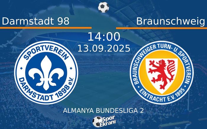 13 Eylül 2025 Darmstadt 98 vs Braunschweig maçı Hangi Kanalda Saat Kaçta Yayınlanacak?