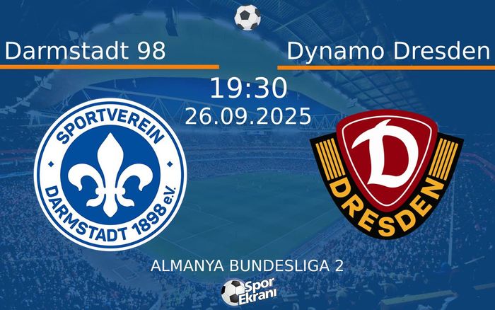 26 Eylül 2025 Darmstadt 98 vs Dynamo Dresden maçı Hangi Kanalda Saat Kaçta Yayınlanacak? 26 Eylül 2025 Darmstadt 98 vs Dynamo Dresden maçı Hangi Kanalda Saat Kaçta Yayınlanacak?