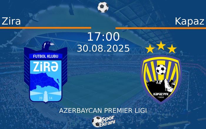 30 Ağustos 2025 Zira vs Kapaz maçı Hangi Kanalda Saat Kaçta Yayınlanacak? 30 Ağustos 2025 Zira vs Kapaz maçı Hangi Kanalda Saat Kaçta Yayınlanacak?